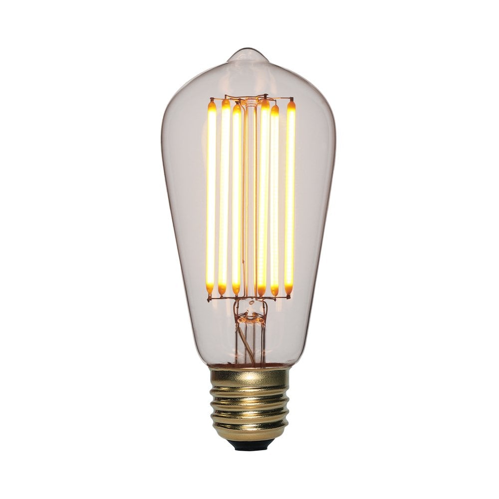 LED Vintage Light Bulb S21 / ST64 6W, 2700K Slightly Amber CRI95 550LM — view 1